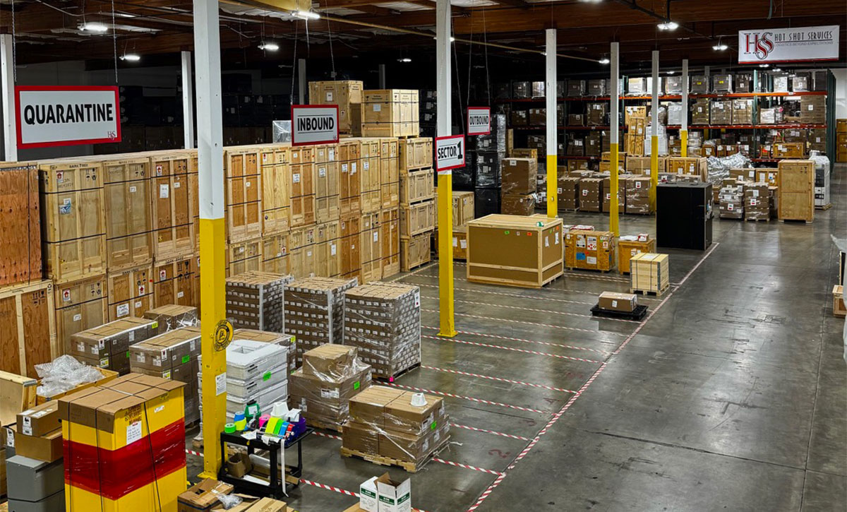 Warehouse inventory management interior